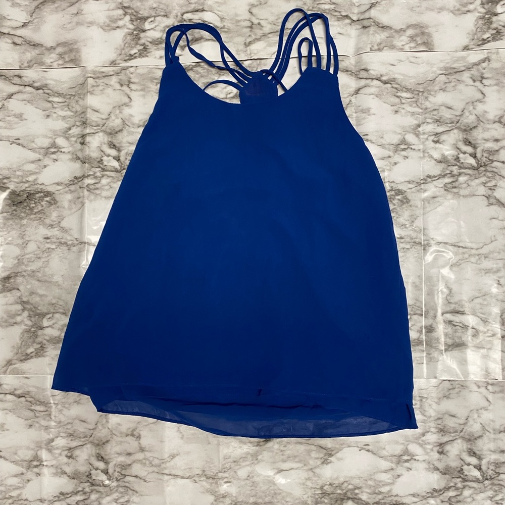 Royal Blue Strappy Blouse